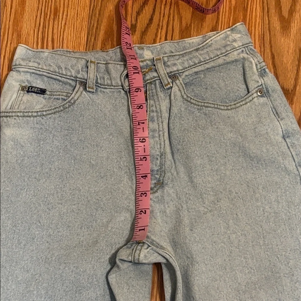 Lee Vintage High Rise Button Fly Light blue washed denim jeans, 7